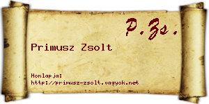 Primusz Zsolt névjegykártya